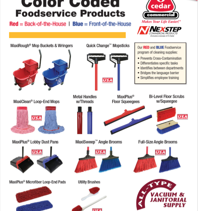 Check Out O-Cedar Color Coded Food Service Line