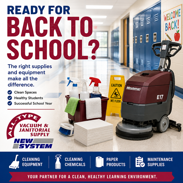 Back to School Cleaning Supplies and Equipment